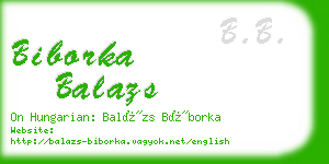 biborka balazs business card